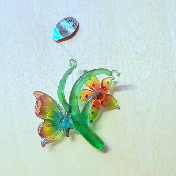VTG Ashton Drake Butterfly Rainbow Glass Ornament Gift Meadow Magic Whimsical Ar - Picture 4 of 13